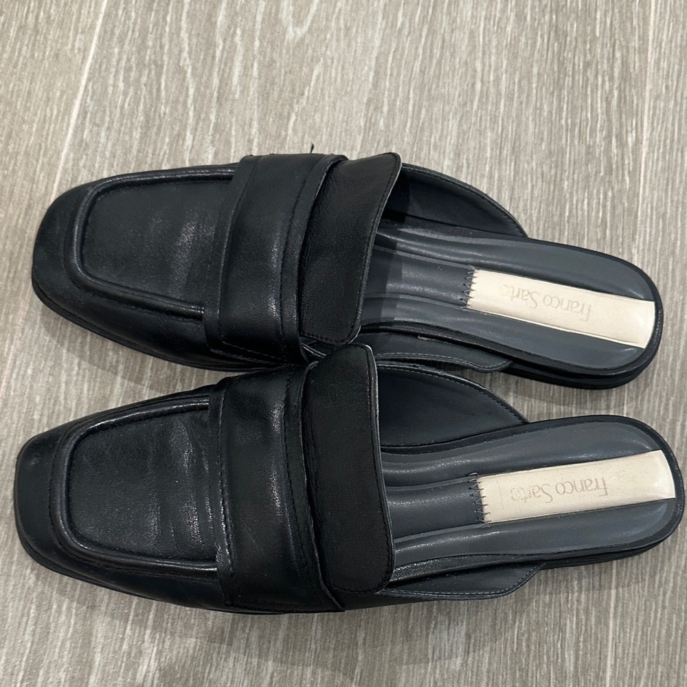 Franco Sarto Black Slip-On Loafers